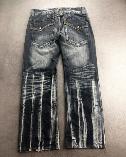 ROOT THREE "BLEACHED VEINS" DENIM (M)