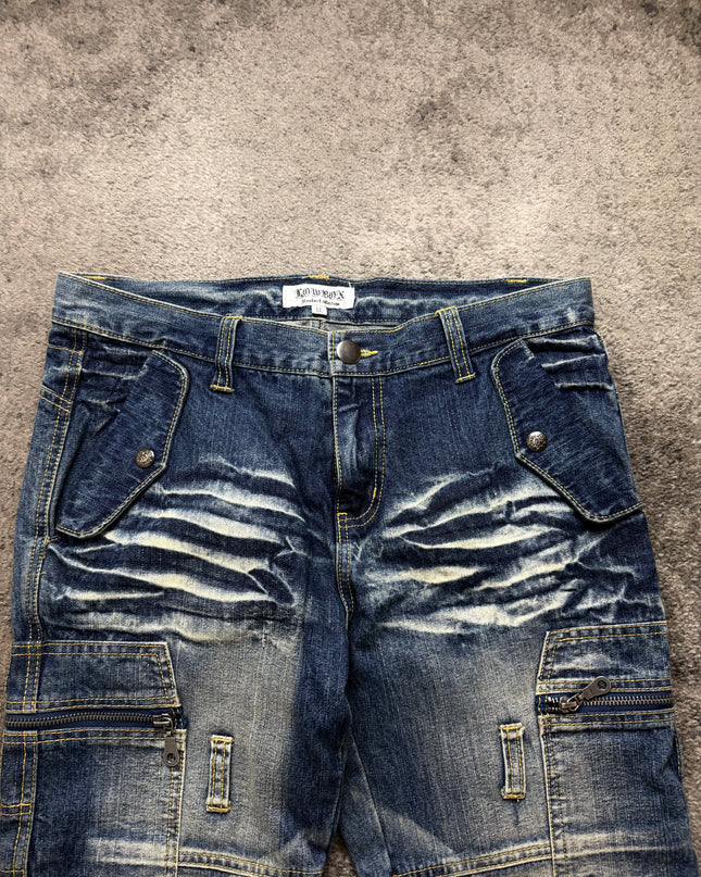 LOWBOX "MULTI-POCKET CARGO" DENIM