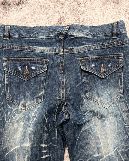 91 "SHATTER EFFECT INDIGO" DENIM