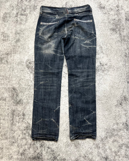 SUPERUBIS "CRACKED INDIGO" DENIM