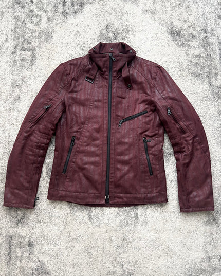 KEY SUEDE BIKER JACKET RED