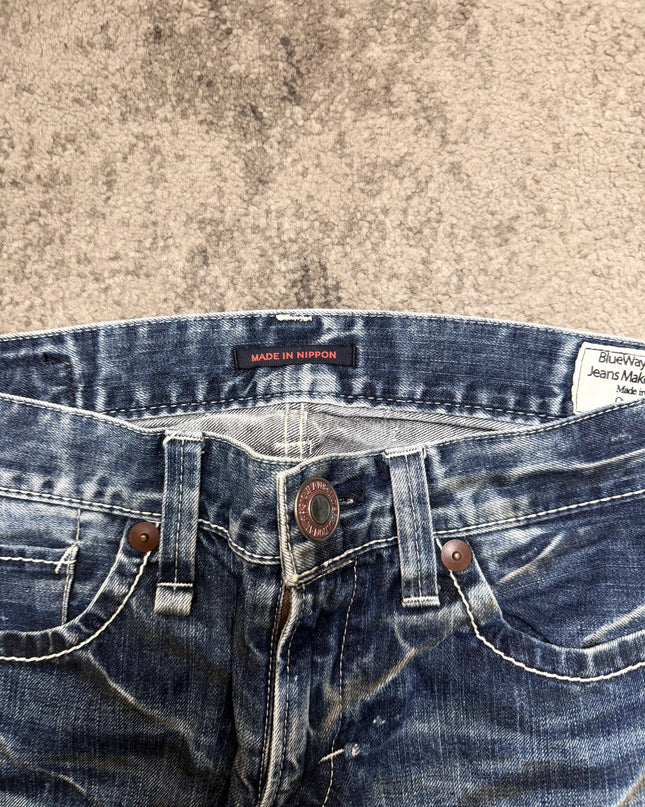 BLUE WAY "CRUSHED INDIGO" DENIM