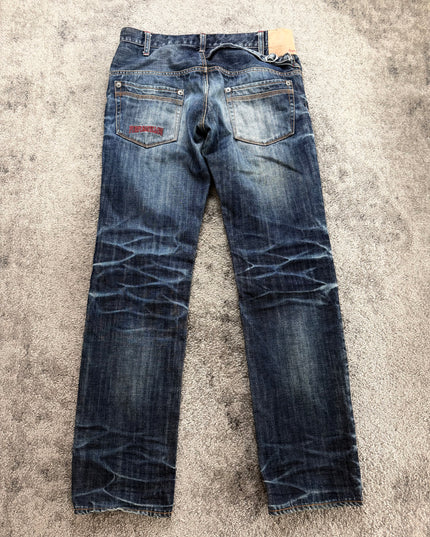 PURPLE EYEBROW "RUST WHISPER DISTRESSED" DENIM