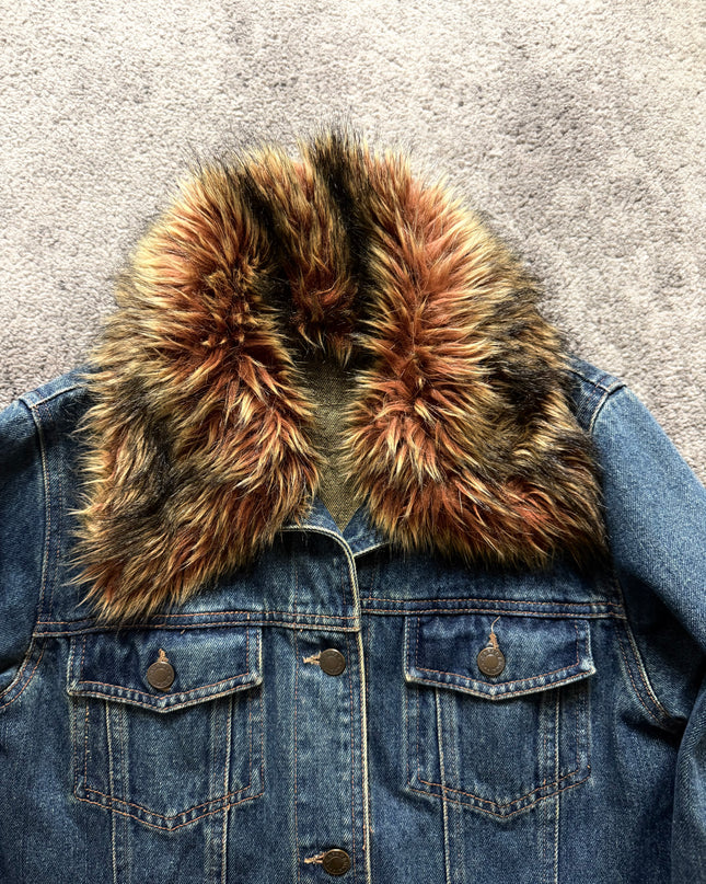 HEISEI "FUR RIOT" DENIM JACKET (S)