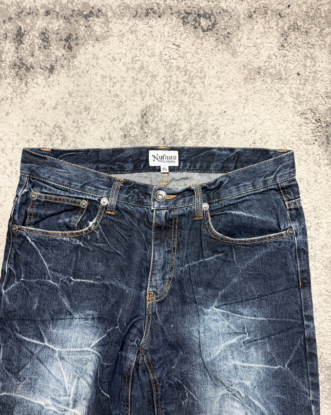 NYLAUS "CRACKED MEMORY" DENIM