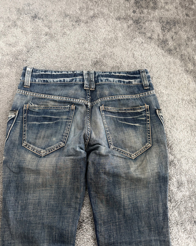 MICHEL KLEIN "SHADOW FLARE" DENIM (S-M)