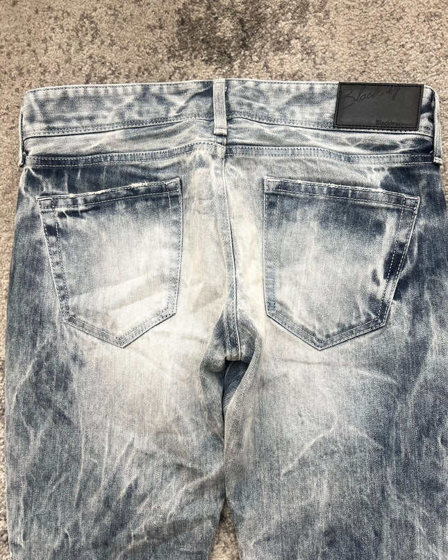 BLACK BY VANQUISH "NOISE BLEACH" DENIM
