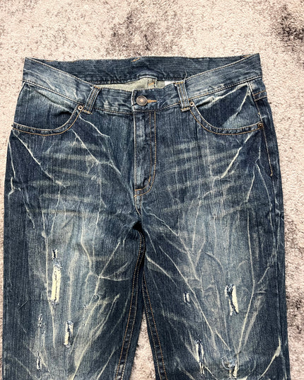 91 "SHATTER EFFECT INDIGO" DENIM