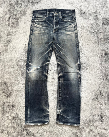 TAKEO KIKUCHI "GHOST STITCH REVERB" DENIM
