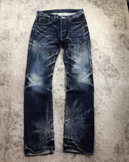 TAKEO KIKUCHI "INDIGO STARBURST" DENIM (S)
