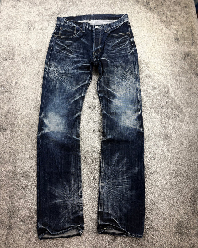 TAKEO KIKUCHI "INDIGO STARBURST" DENIM (S)