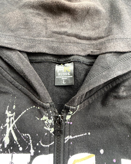 RUSS K "WORLD EXISTS" ZIP HOODIE (M)