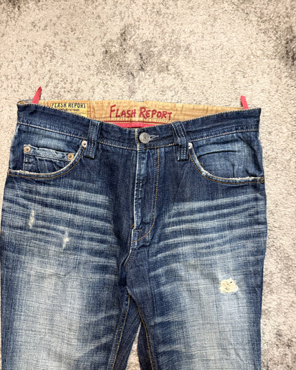 FLASH REPORT "WAVELINE BURNOUT" DENIM