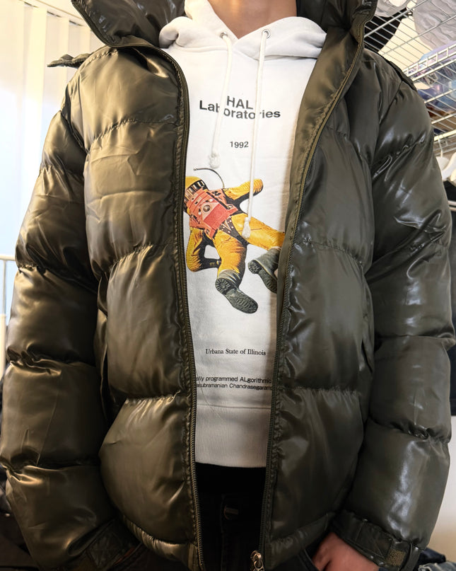 TAKEAWAY "OLIVE GLOSS" PUFFER (M)