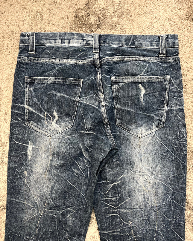 NYLAUS "SPLATTER STATIC" DENIM