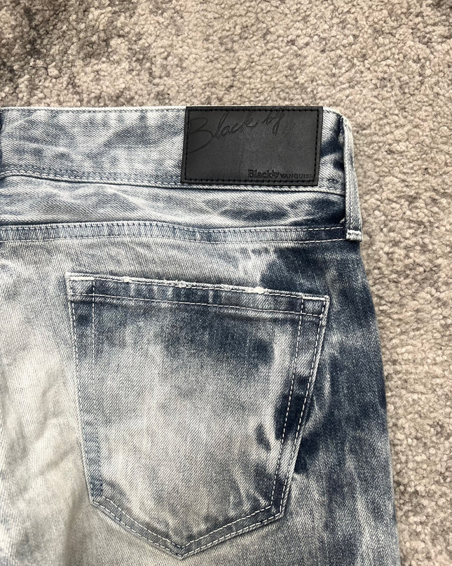 BLACK BY VANQUISH "NOISE BLEACH" DENIM