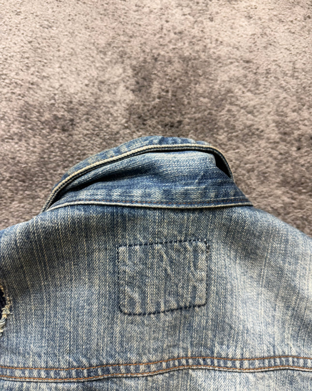 JACKROSE "BROKEN FADE" DENIM JACKET (M)