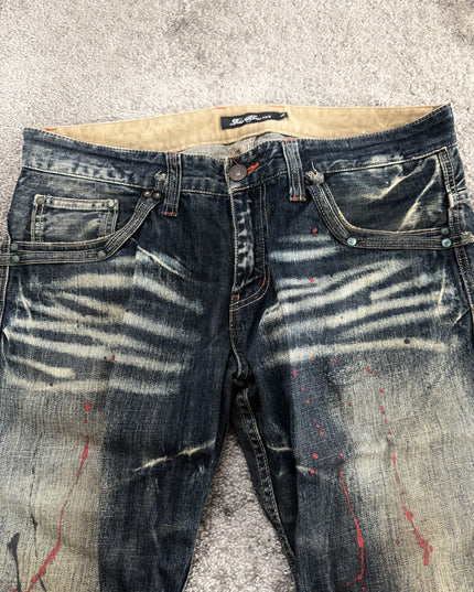 ROOT THREE "PAINT FADE FLARE" DENIM