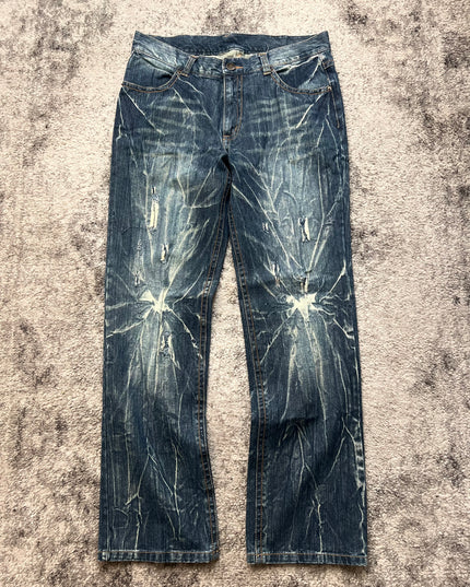 91 "SHATTER EFFECT INDIGO" DENIM