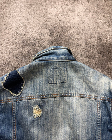 JACKROSE "BROKEN FADE" DENIM JACKET (M)