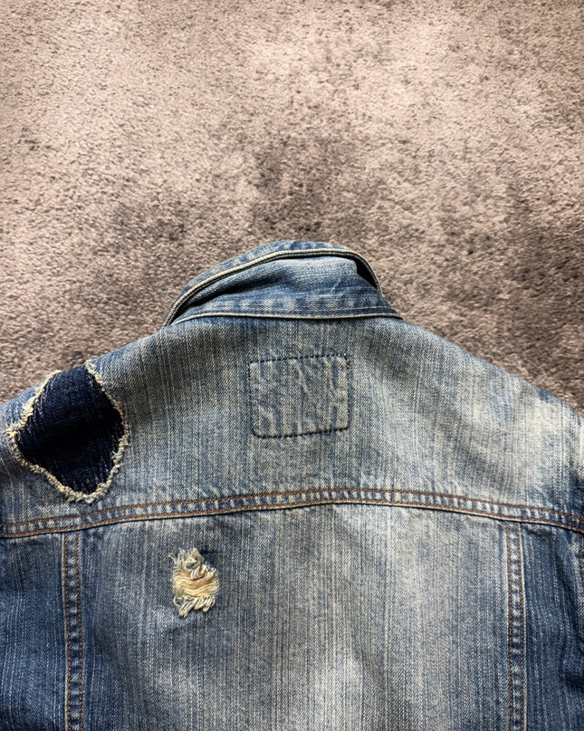 JACKROSE "BROKEN FADE" DENIM JACKET (M)