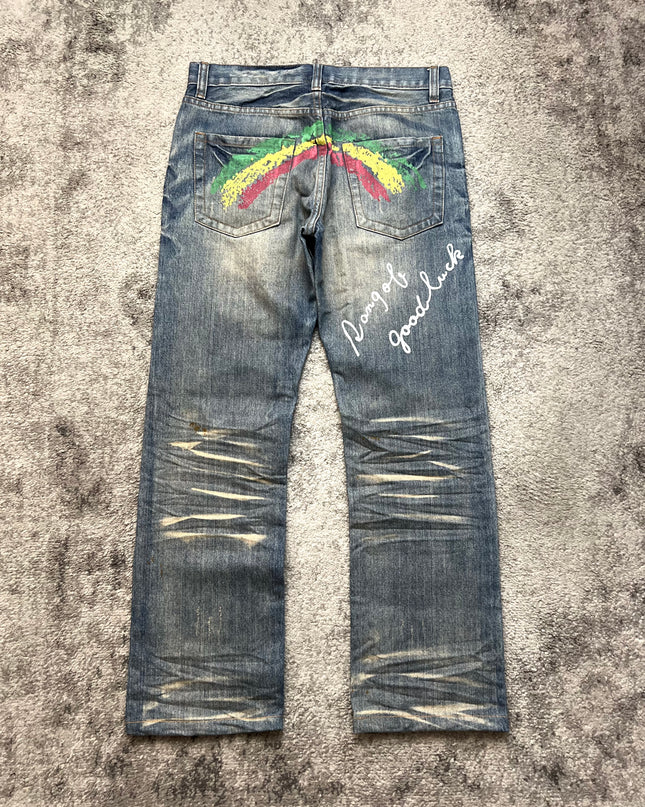 K.U.I "BRUSHSTROKE LUCK" DENIM