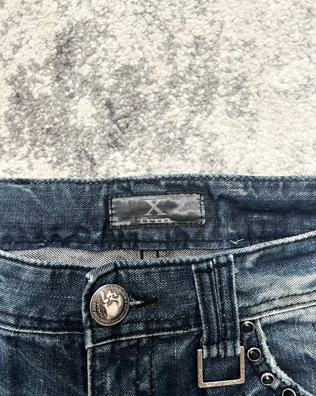 XFRM PAINT SPLATTER FLARE DENIM 