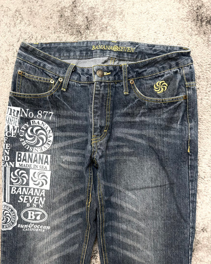 BANANA SEVEN "REBEL SCRIPT" DENIM