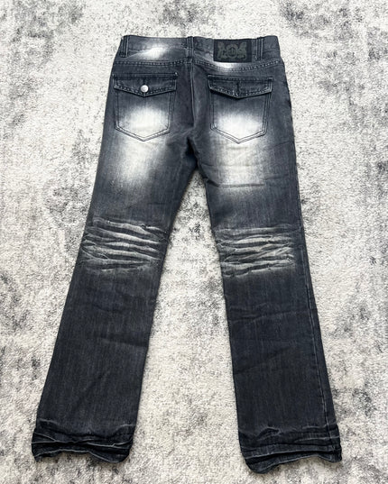 LOWBOX BLACK FLARE DENIM