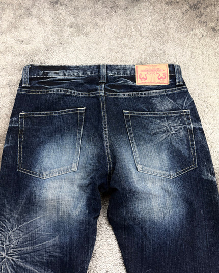 TAKEO KIKUCHI "INDIGO STARBURST" DENIM (S)