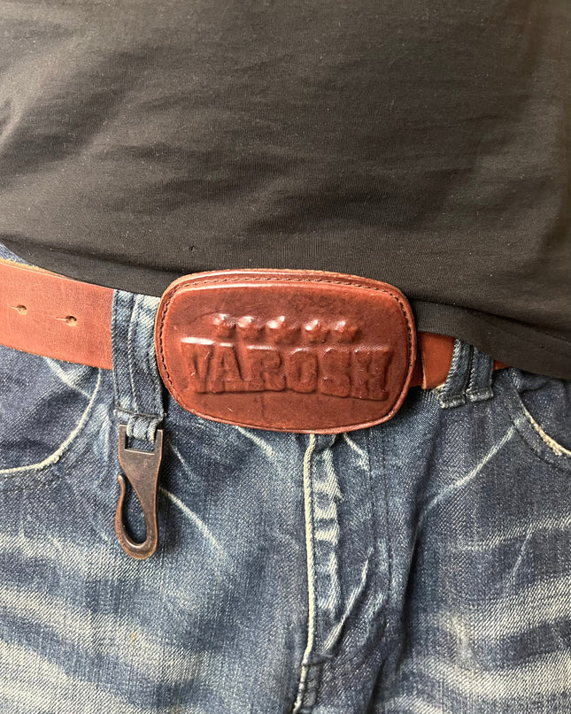 VAROSH EMBOSSED LEATHER BELT