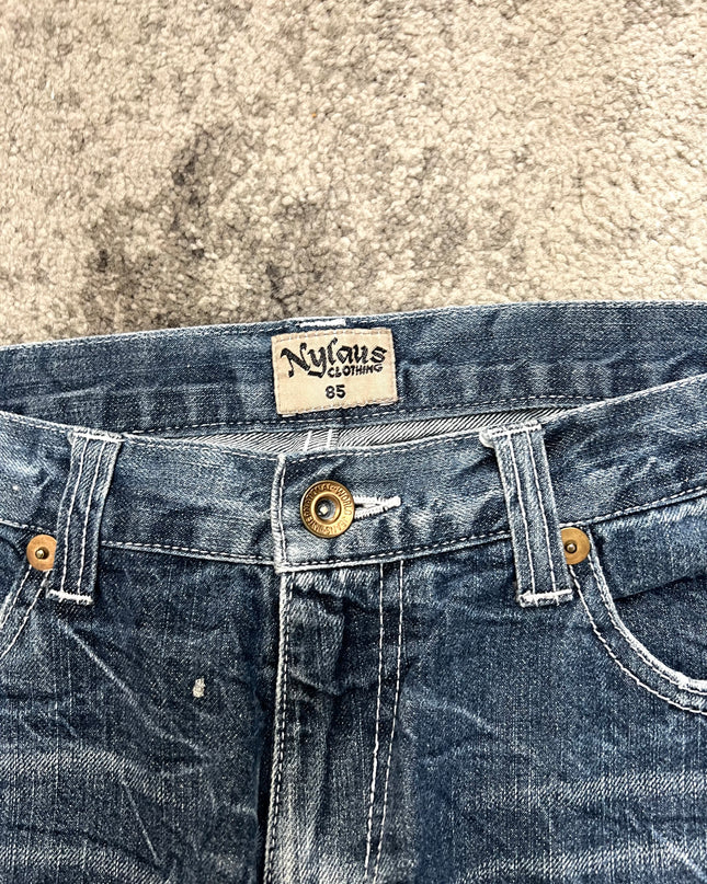 NYLAUS "SPLATTER STATIC" DENIM