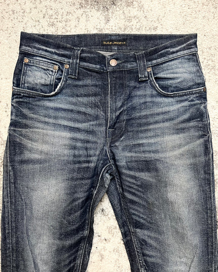 NUDIE JEANS "DEAD SOUL INDIGO" SLIM FIT DENIM