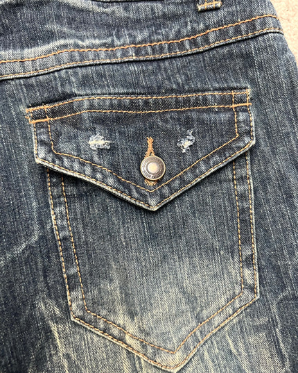 91 "SHATTER EFFECT INDIGO" DENIM