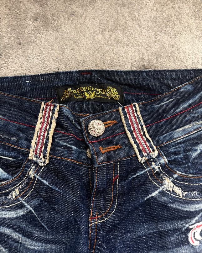 RED PEPPER "MIDNIGHT BLOOM" DENIM (S)