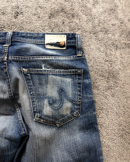 ADRIANO GOLDSCHMIED "FADED INDIGO" DENIM (M)