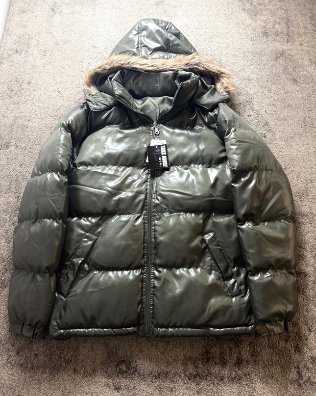 TAKEAWAY "OLIVE GLOSS" PUFFER (M)