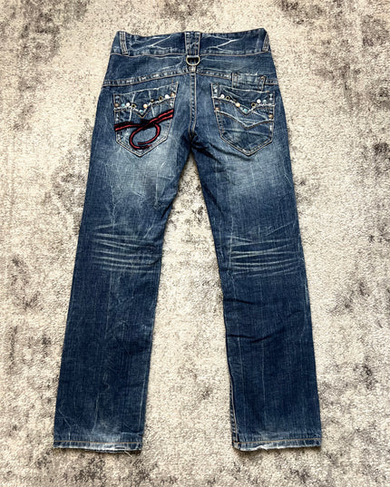 RED PEPPER WHISKERED GLAM JEANS