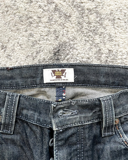 ANTIQUE DENIM RAINBOW BACKPOCKETS