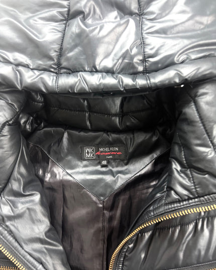 MICHEL KLEIN puffer jacket detail of sleeve cuff or hem quilting
